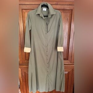 Tuckernuck Army Green Shirt Dress